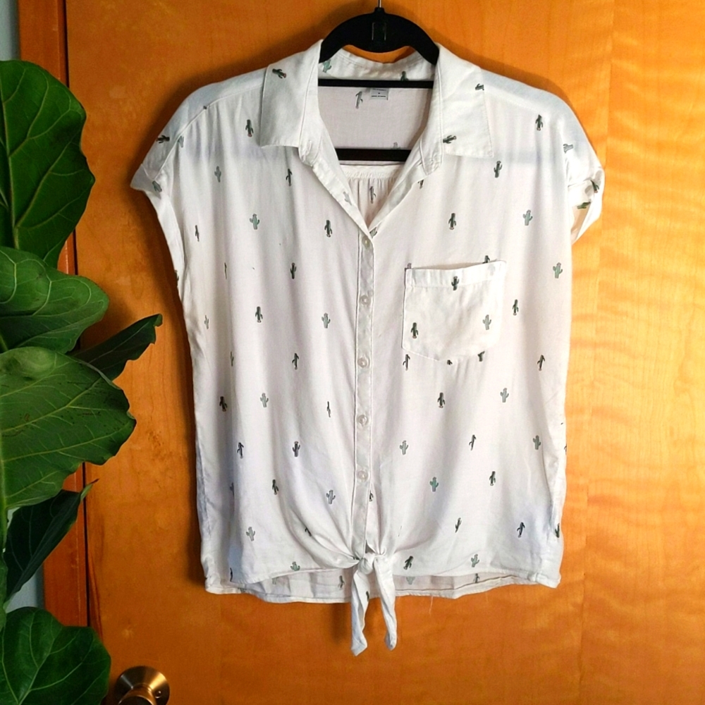 Cactus print blouse